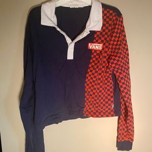 Vans checkered long sleeve top